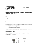 ADTRAN Using Asynchronous PPP with the Control Port of ADTRAN IQ Products Owner's manual