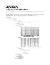 ADTRAN Configuring the ISU 512 for a KIV-7 Owner's manual