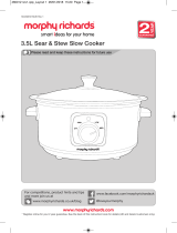 MorphyRichards Sear & Stew Oval 3.5L Slow Cooker Operating instructions