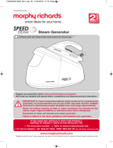 MorphyRichards Speed Steam 1.7L Steam Generator User manual