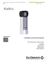 De Dietrich Installation, User and Service Manual KALIKO TWH 200E - TWH 300E - TWH 300EH User manual