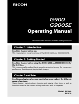 Pentax G900 / G900SE Owner's manual