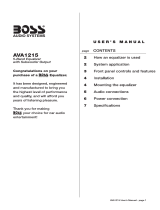 Boss Audio Systems AVA1215 Owner's manual