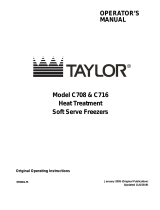 Taylor Model C708/C716 Owner's manual