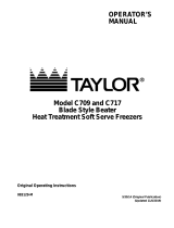 Taylor Model C709/C717 Blade Style Beater Owner's manual