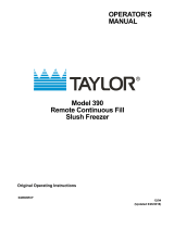 Taylor Model 390 Remote Continuous Fill Owner's manual