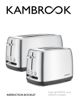 Kambrook 4 Slice Stainless Steel Long Slot Toaster User manual