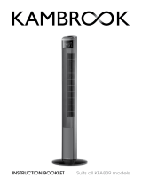 Kambrook 116cm LED Display Tower Fan User manual