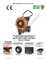 Simplicity BLOWER, BILLY GOAT User manual