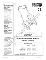 Billy Goat CR550HC User manual