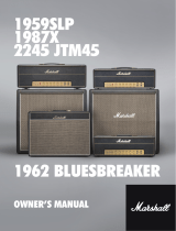Marshall Amplification 1962 ‘bluesbreaker’ Owner's manual