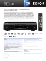 Denon 2010CI - DBP Blu-Ray Disc Player Quick start guide