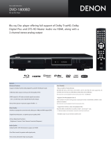 Denon DVD-1800BD Quick start guide