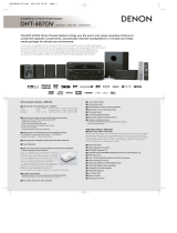 Denon DHT487DV - DHT Home Theater System User manual