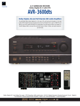 Dolby Laboratories AVR-3600DTS User manual