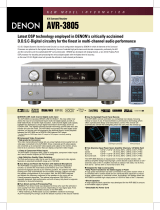 Denon AVR-3805S Quick start guide