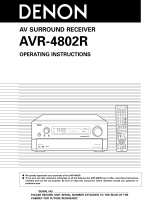 Denon AVR-4802R Owner's manual