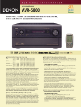 Denon AVR-5800 Quick start guide