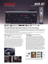 Denon AVR-87 User manual