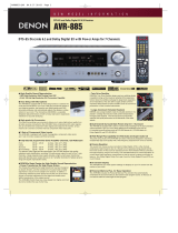 Denon AVR-885 User manual