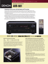 Denon AVR-981 Quick start guide