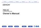 Denon PMA-60 Owner's manual