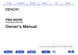 Denon PMA-800NE Owner's manual