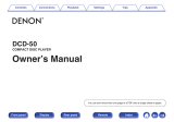 Denon DCD-50 Owner's manual