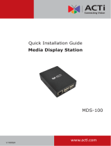 ACTi MDS-100 Quick Installation guide