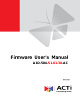 ACTi S1.01.30 Camera Firmware Manual