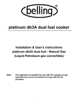 Belling DB3 DF PROF RANGE Owner's manual
