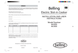 Belling 643 Owner's manual