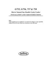 Belling G756 Owner's manual