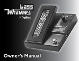 DigiTech Bass Whammy Owner's manual