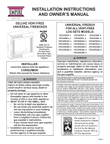 White Mountain Hearth Jefferson Deluxe Firebox (VFD_FB) Owner's manual