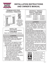 American Hearth Breckenridge Premium Firebox (VFP_FB) Owner's manual