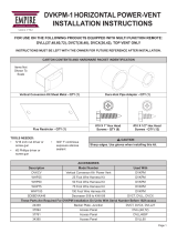 White Mountain Hearth Power Vent (Horizontal Kit) Owner's manual