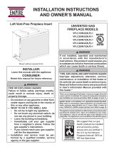 American Hearth Loft Series Vent-Free Insert (VFLC10,20, 28IN) Owner's manual