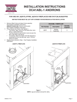 American Hearth Andirons for DVCT36, DVCT40, & DVCT50 (DCA1ABL) Owner's manual