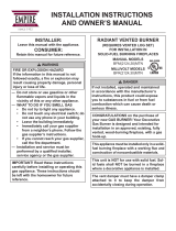 White Mountain Hearth Elite Radiant Vented Burner (BF(M,R)(2124,30)MTN) Owner's manual
