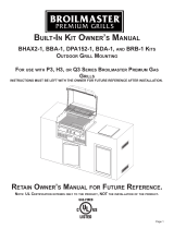 BroilMaster Premium Grills BBA-1 Owner's manual