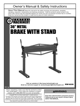 Central Machinery 36 in. Metal Brake with Stand Owner's manual