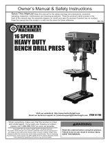 Central Machinery 13 in. 16 Speed Bench Drill Press Owner's manual