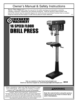 Central Machinery 13 in. 16 Speed Drill Press Owner's manual