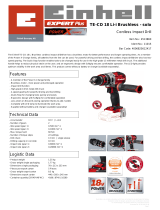 EINHELL TE-CD 18 Li-i Brushless-Solo Product Sheet