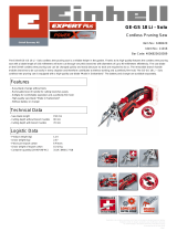 EINHELL GE-GS 18 Li-Solo Product Sheet