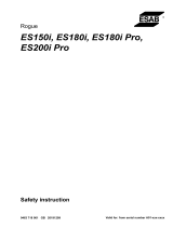 ESAB Rogue ES 150i, ES 180i, ES 180i Pro, ES 200i Pro, ET 180i, ET 200iP, ET 200iP Pro User manual