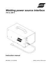ESAB Welding power source interface User manual