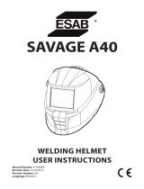 ESAB SAVAGE A40 Welding Helmet User manual