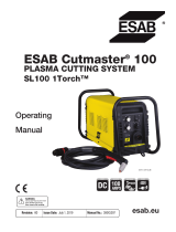 ESAB Cutmaster 100 PLASMA CUTTING SYSTEM User manual